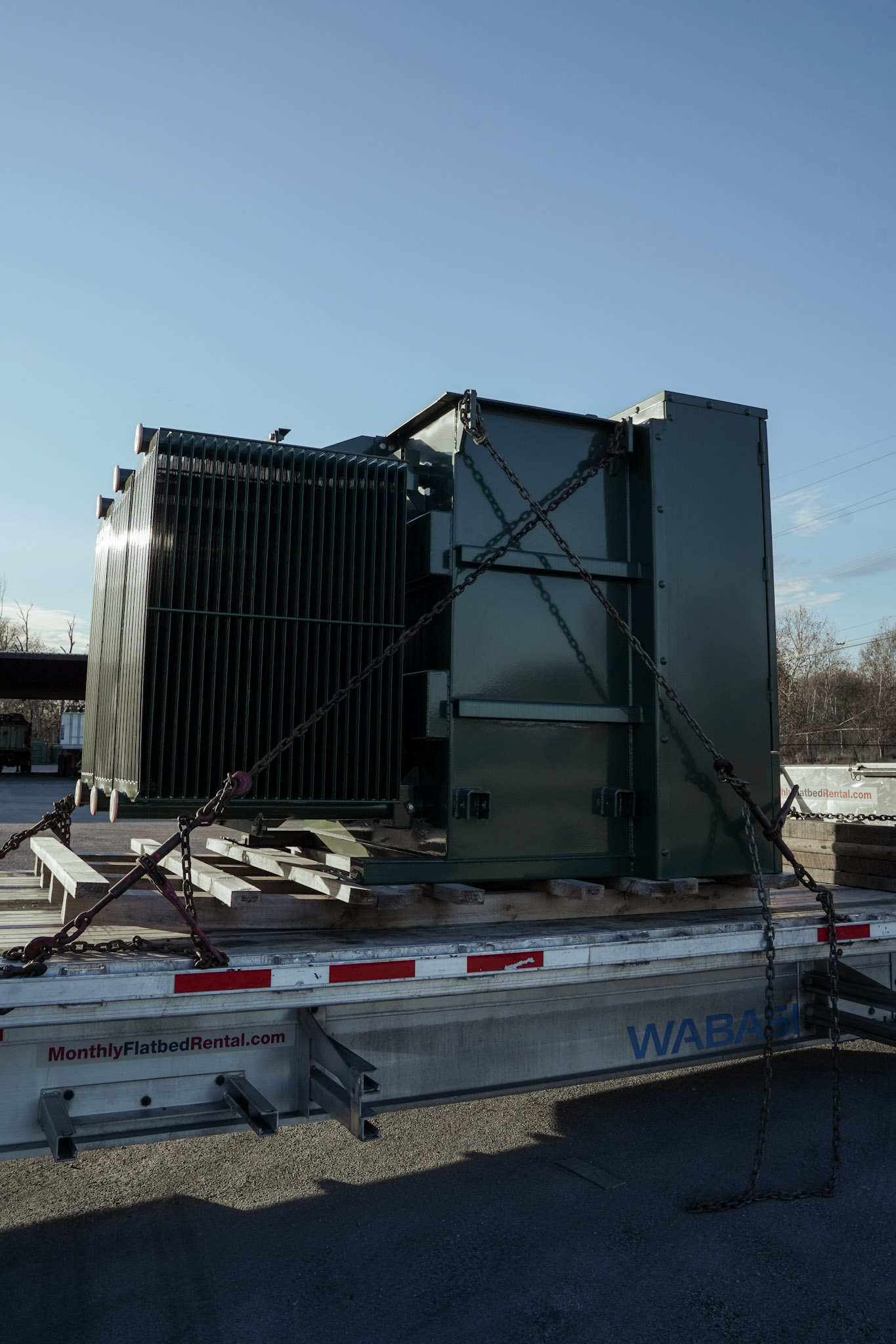A rental unit being loaded for dispatch at the JCL yard