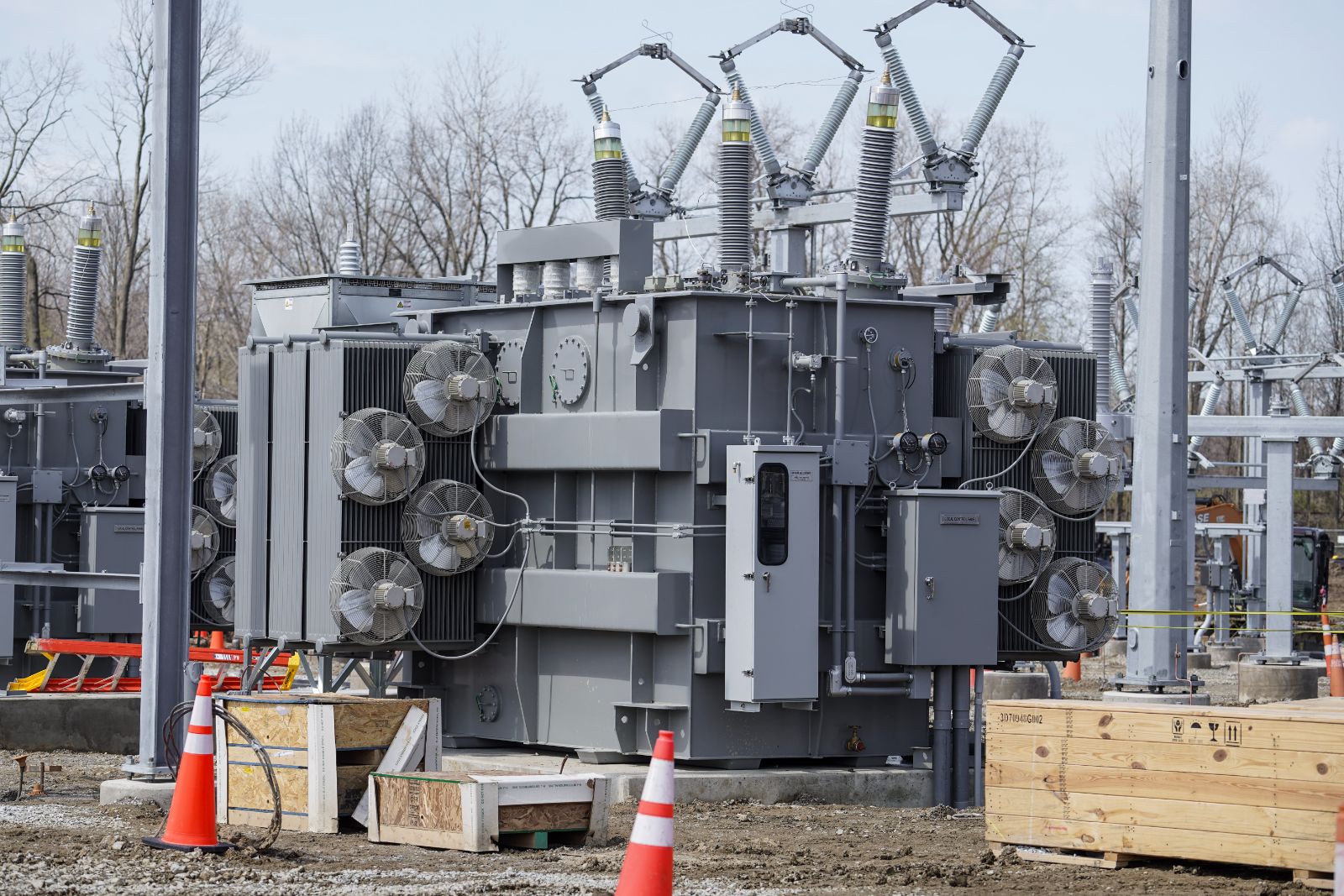 A JCL crew commissioning a transformer on site