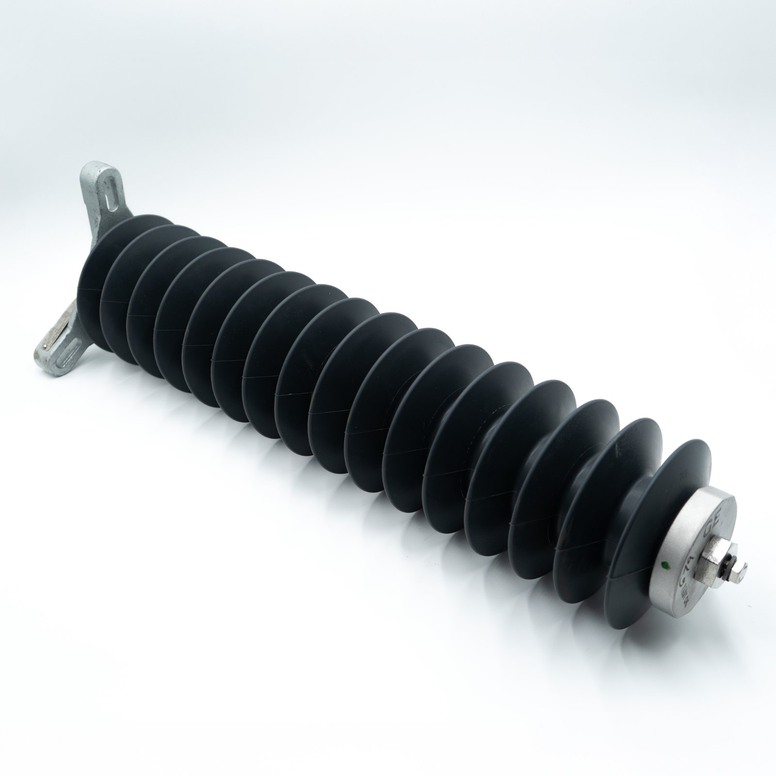 Polymer distribution-class surge arrester with mounting bracket