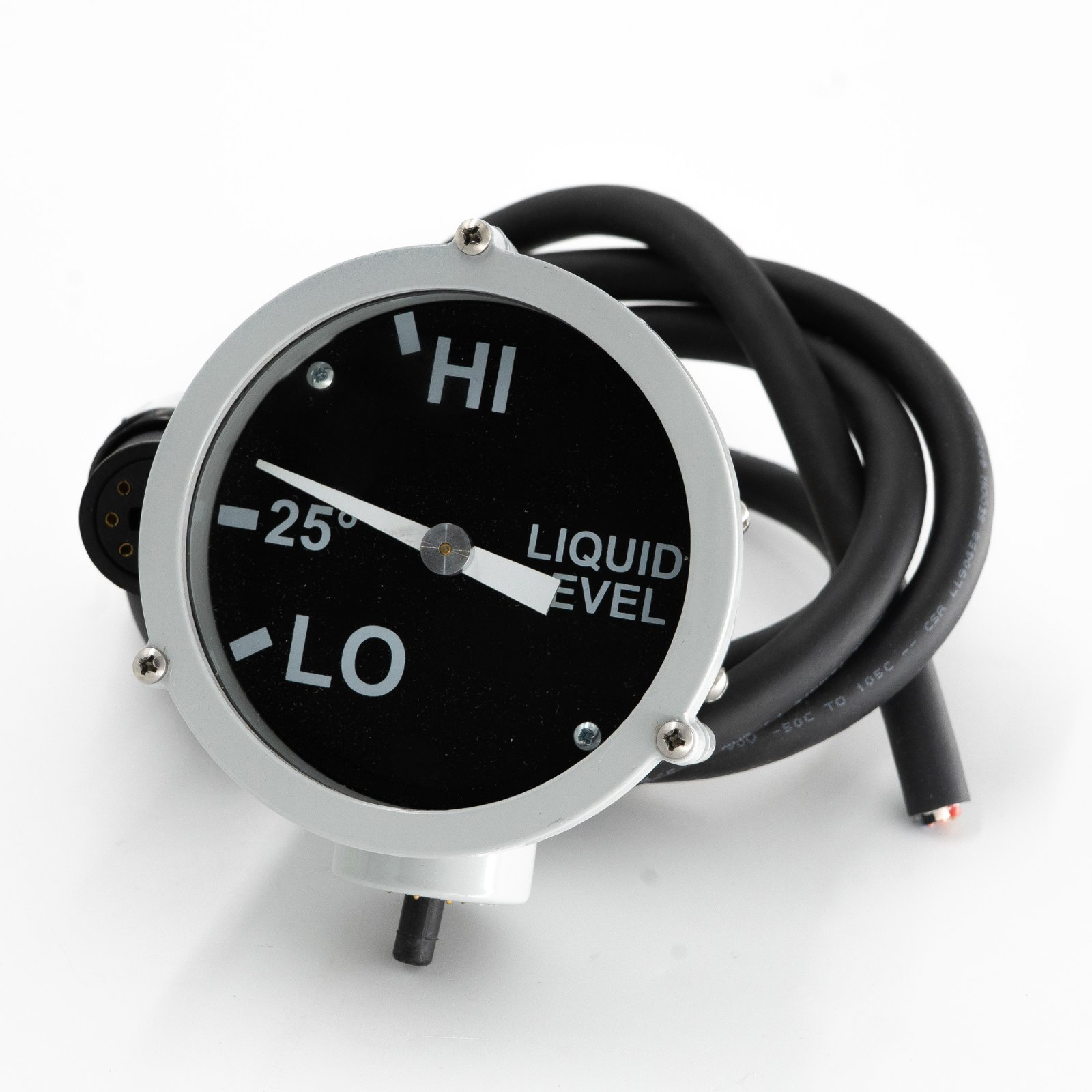 Liquid level gauge with alarm contacts