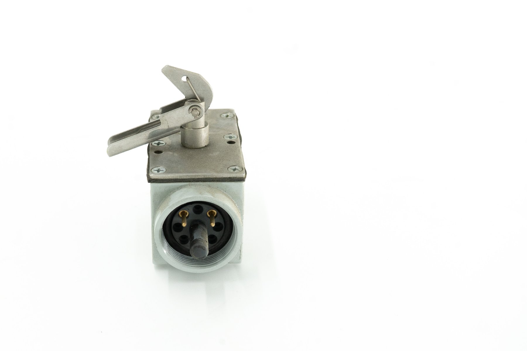 Externally operated tap changer switch, contact face visible